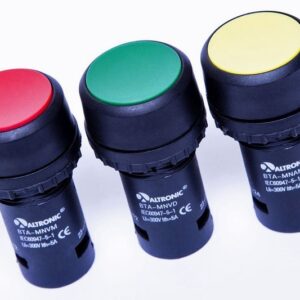 Botão de Comando Monobloco 22mm – 1NA + 1NF Vermelho