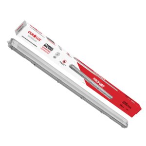 LUMINARIA OUROFORT LED IP65 2X18W P/ T5 E T8 JL 01538 OUROLUX